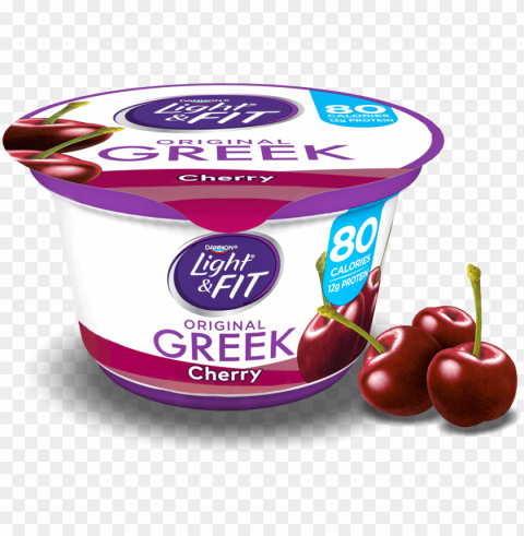 cherry greek yogurt - light & fit yogurt greek nonfat vanilla - 53 Alpha PNGs
