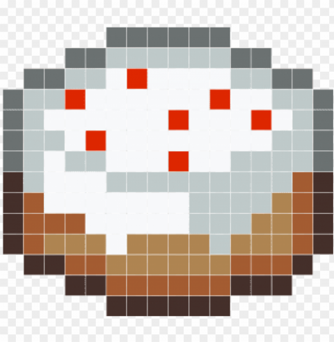 chery cake - gateau minecraft pixel art Isolated Item in HighQuality Transparent PNG