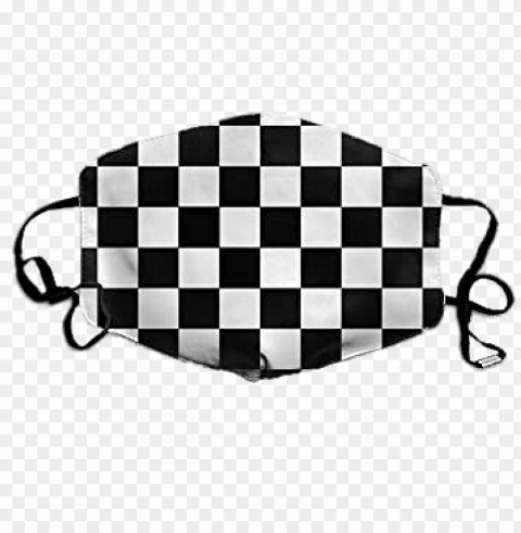 chess board face mask Transparent Background Isolation in PNG Format