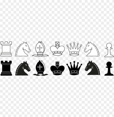 chess piece knight queen king - chess pieces clipart PNG free download