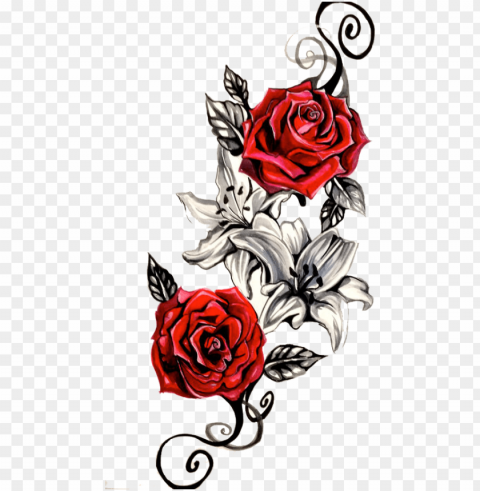 chest tattoos - rose tattoo PNG images with alpha transparency bulk