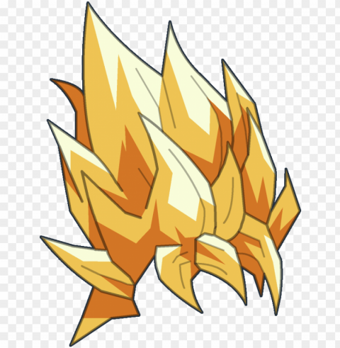 cheveux super saiyan HighQuality Transparent PNG Isolated Object