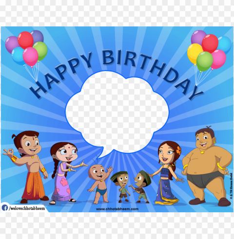 chhota bheem photobooth - happy birthday images chota bheem Isolated Graphic on Clear Transparent PNG