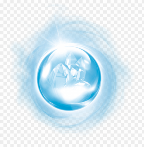 chi orb - glowing blue orb PNG with no registration needed