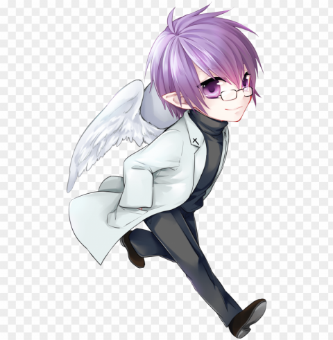 chibi glasses tei wings xender'k - chibi character glasses Transparent Background Isolation in HighQuality PNG