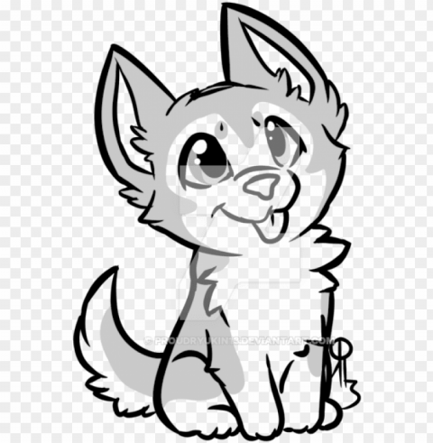 chibi husky lines commission by proudryukin13 on deviantart - dibujo husky Clear PNG graphics PNG transparent with Clear Background ID 0ffa1f82