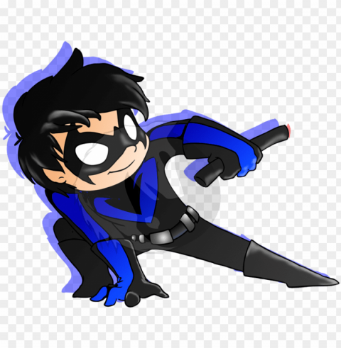 Chibi Nightwing - Nightwing Chibi High-resolution Transparent PNG Images Set