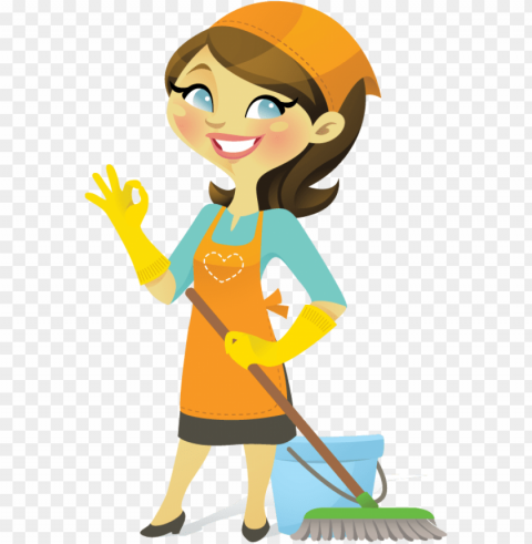 chicago cleaning services lupita's cleaning services - femme de ménage logo Isolated Artwork on Clear Background PNG