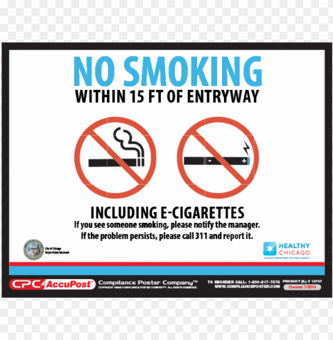 chicago no smoking poster - no smoking e cigarettes city of chicago PNG images with transparent layer