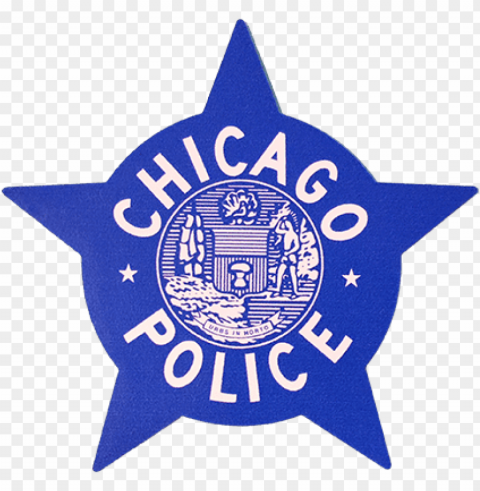 chicago police star 4 decal - chicago police star Transparent Background Isolated PNG Item