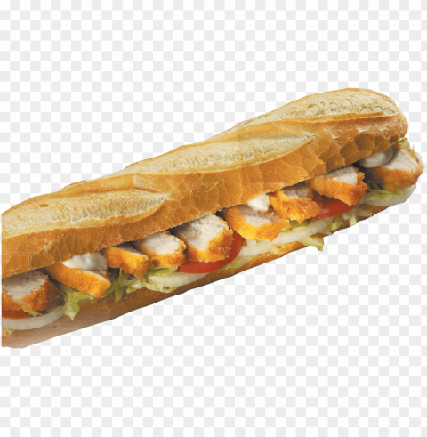 Chicken Baguette PNG Graphics With Clear Alpha Channel Selection