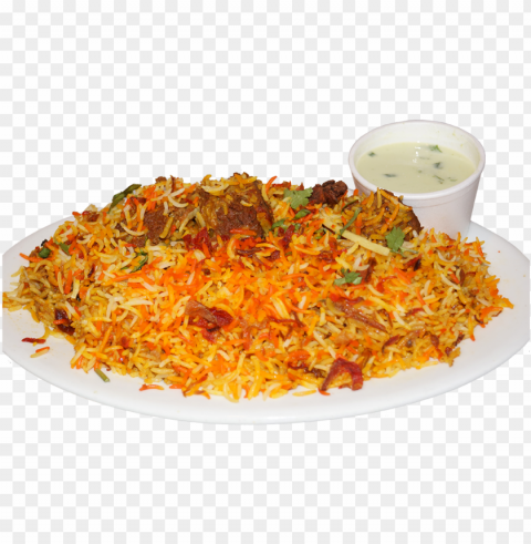 chicken biryani - middle eastern cuisine Transparent Background Isolated PNG Illustration