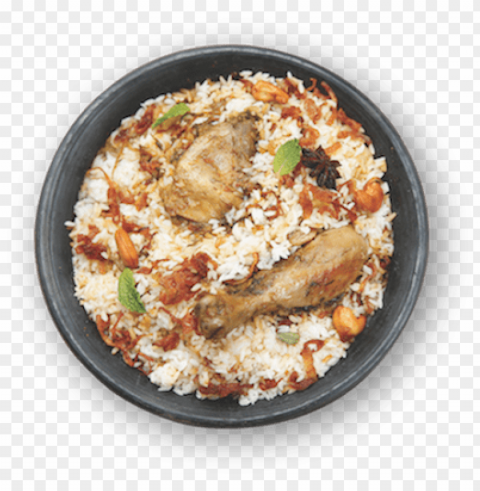chicken biryani plate - biryani top view PNG images with no watermark