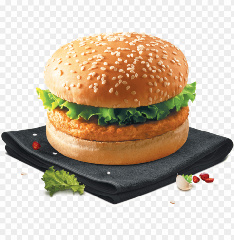 chicken burger Clean Background Isolated PNG Graphic PNG transparent with Clear Background ID 4e120767