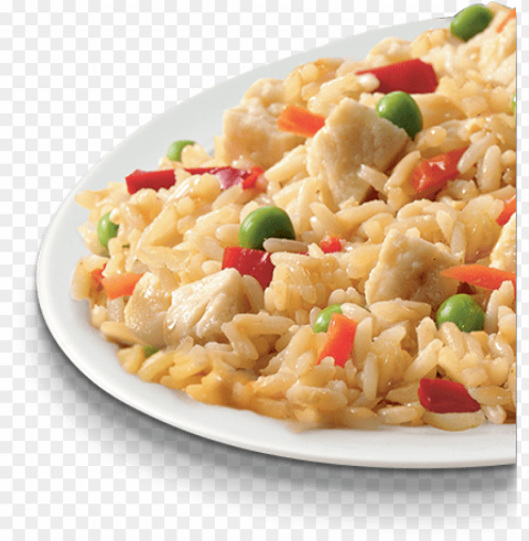 chicken fried rice plate PNG Graphic Isolated on Transparent Background