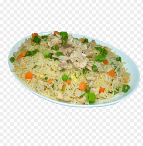 chicken fried rice plate PNG Graphic Isolated with Clear Background