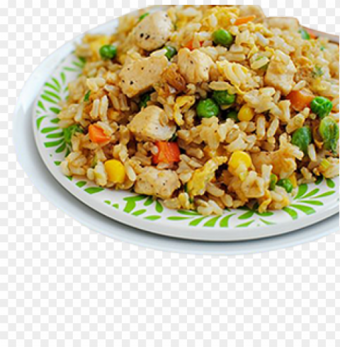 chicken fried rice plate PNG Graphic with Isolated Clarity