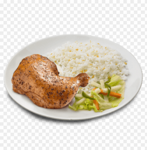 Chicken Fried Rice Plate PNG Graphic With Isolated Transparency