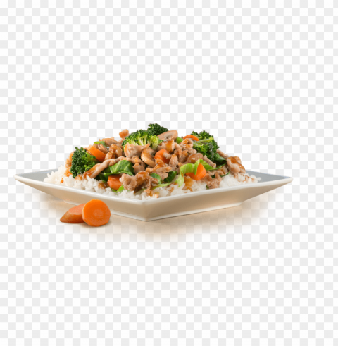 chicken fried rice plate PNG Graphic with Transparency Isolation