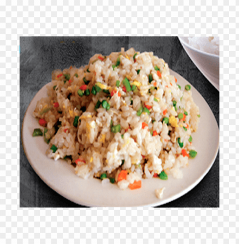 chicken fried rice plate PNG transparent elements package