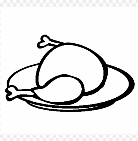 chicken meat coloring page PNG for blog use