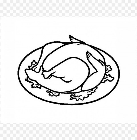 chicken meat coloring page PNG for design