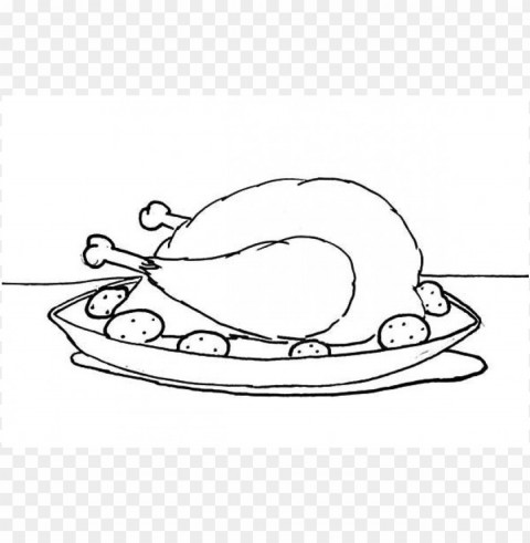 chicken meat coloring page PNG for digital design