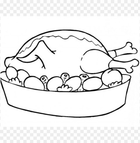 chicken meat coloring page PNG for educational use