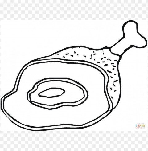 chicken meat coloring page PNG for mobile apps