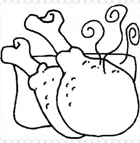 chicken meat coloring page PNG no background free