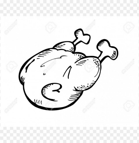 chicken meat drawing Isolated Artwork in Transparent PNG