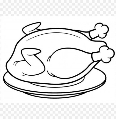 chicken meat drawing Isolated Artwork on Clear Transparent PNG