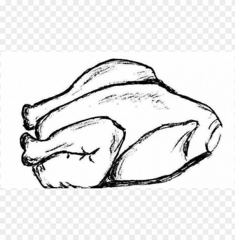 chicken meat drawing Isolated Character on HighResolution PNG