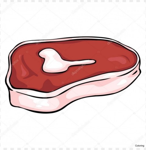 chicken meat drawing Isolated Character with Clear Background PNG