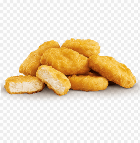 chicken nugget - he protec he attac but most importantly he quac Isolated Graphic with Transparent Background PNG