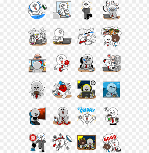 chief moonʹs battle as an office worker - line sticker moon work Free PNG images with alpha channel PNG transparent with Clear Background ID 07a07973