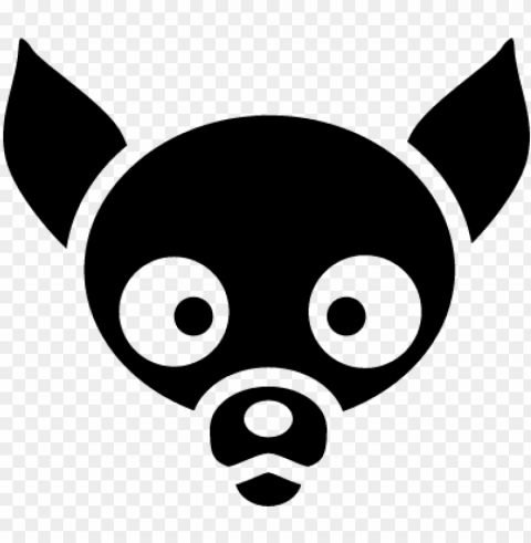 chihuahua dog face vector - mascara de perro chihuahua PNG without background