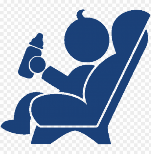 child seat icon blue clear - baby seats icon Isolated Subject in Transparent PNG Format