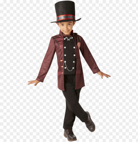 child willy wonka costume - charlie and chocolate factory costume Isolated Artwork with Clear Background in PNG