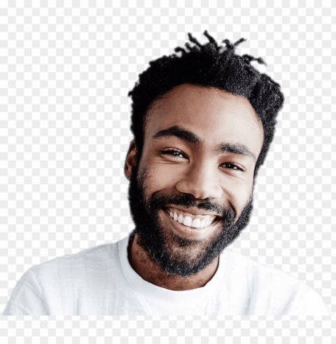 childish gambino portrait - donald glover beard ClearCut Background PNG Isolated Item