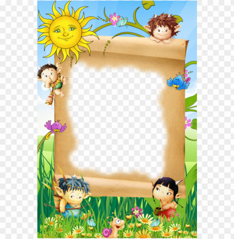 Children Borders And Frames PNG Isolated Illustration With Clarity