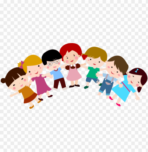 children cartoon - kids play Isolated PNG Object with Clear Background