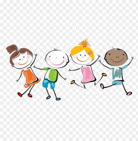 children dancing clipart Transparent PNG Illustration with Isolation