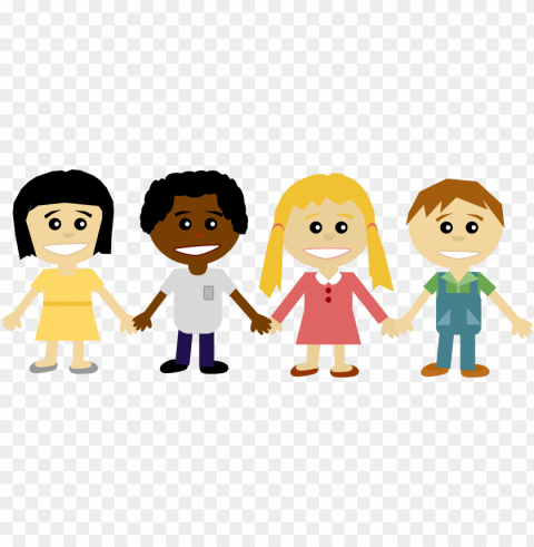 children holding hands PNG Image Isolated with Transparent Clarity