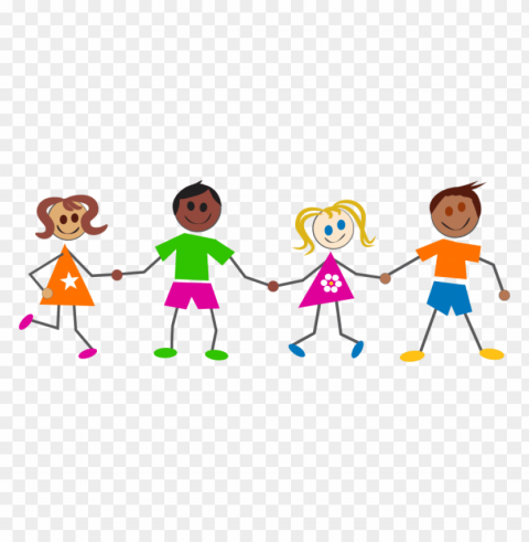 children holding hands PNG Image Isolated with Transparent Detail