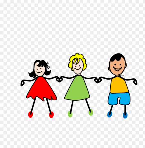 children holding hands PNG Image with Clear Isolated Object