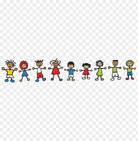 children holding hands PNG Image with Isolated Icon