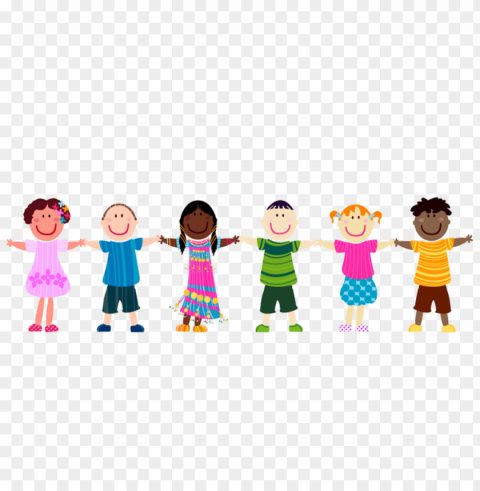 children holding hands PNG Image with Isolated Subject