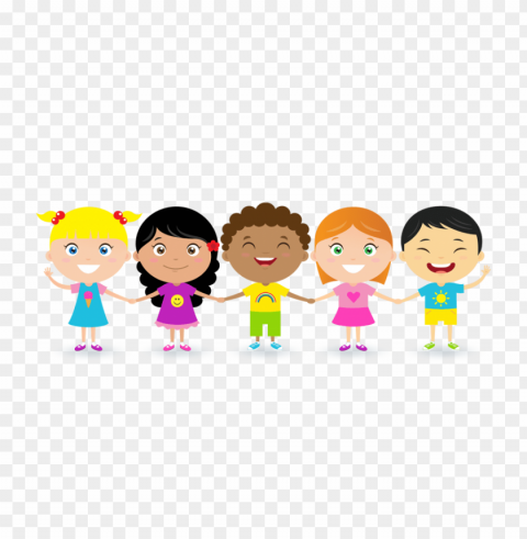 children holding hands PNG Image with Transparent Cutout