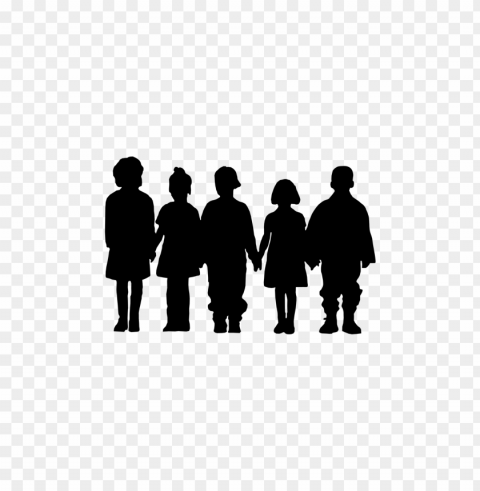 children holding hands Transparent PNG Isolated Element with Clarity